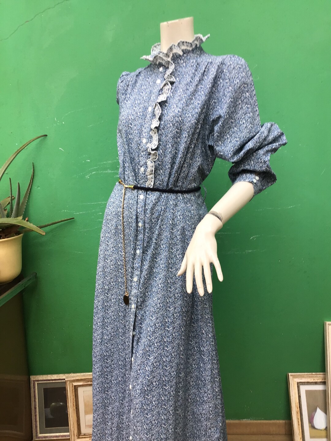 Super Cute Rare Novelty Print Handmade Cotton Prairie Dress