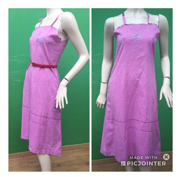 TAILORED COTTON DRESS | Embroidered cotton dress … - image 1