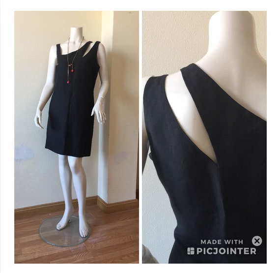 LINEN BLACK DRESS Marella linen Mini dress Marella