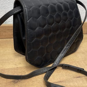 VALENTINO GARAVANI SHOULDERBAG| Quilted vintage leather bag| Luxury leather bag | Black leather shoulderbag | Valentino Garavani Bag image 1