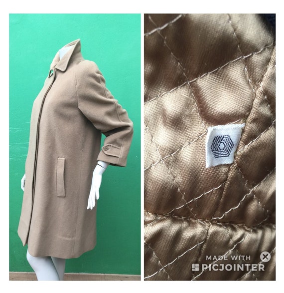 Camel wool coat | Vintage wool coat | Virgin wool