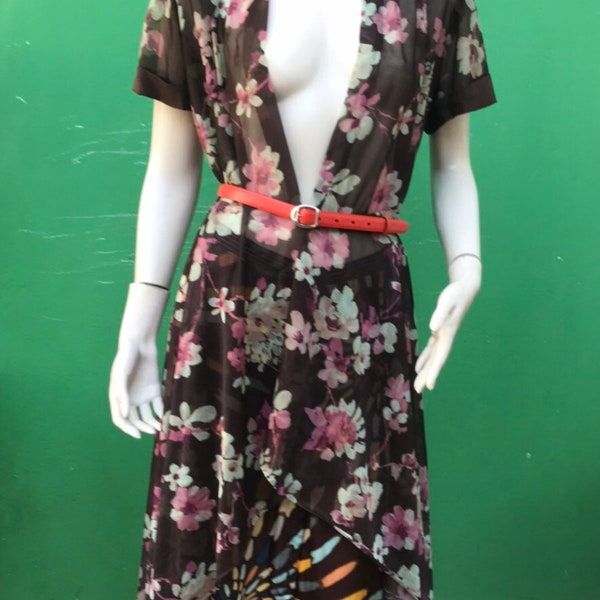 VINTAGE- robe de chambre sur mesure| Robe de chambre fleurie | Robe de chambre vintage faite à la main
