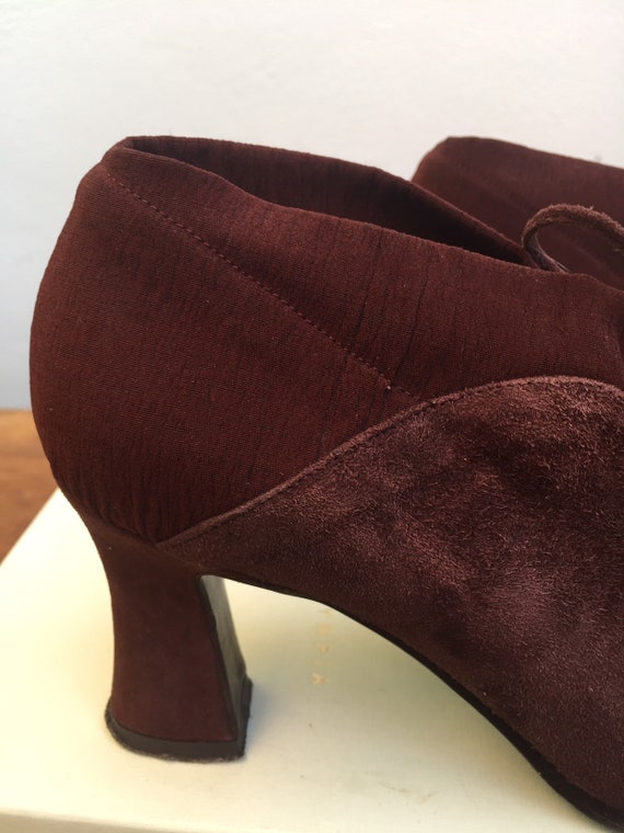 ANKLE BOOTS SUEDE Vintage burgundy ankle boots Fas