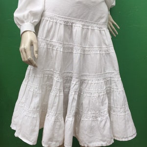 WHITE COTTON SKIRT | Long flounced skirt| White cotton Long flounced skirt| Fashion cotton skirt |Bohemian skirt| White cotton skirt