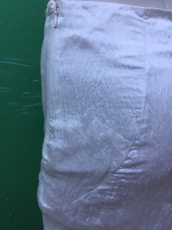 GUY LAROCHE SKIRT | Long White Silk asymmetrical … - image 6