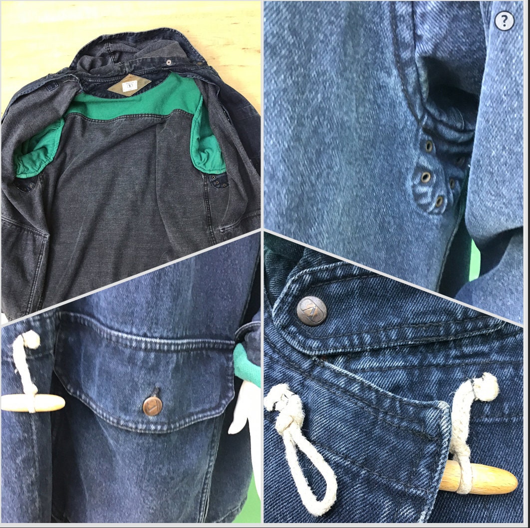 A/1 VALENTINO GARAVANI MONTGOMERY| Blue Jeans Hooded Coat