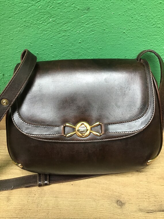 Rare Authentic Vintage 1960s Monogram Gucci Shoulder Bag