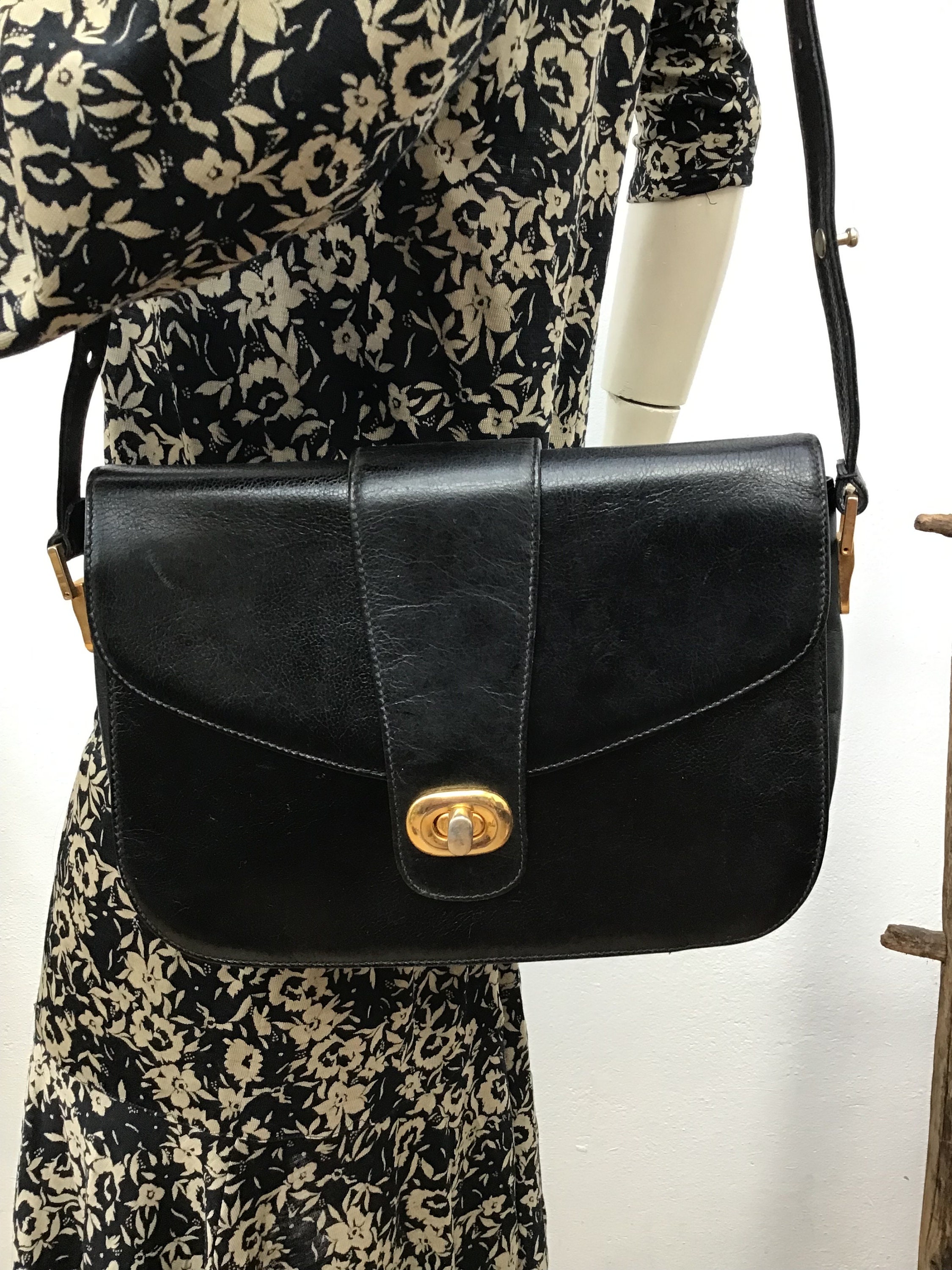バッグ Made in Italy leather bag Vintage 70's Cristian Made In Italy Genuine Leather