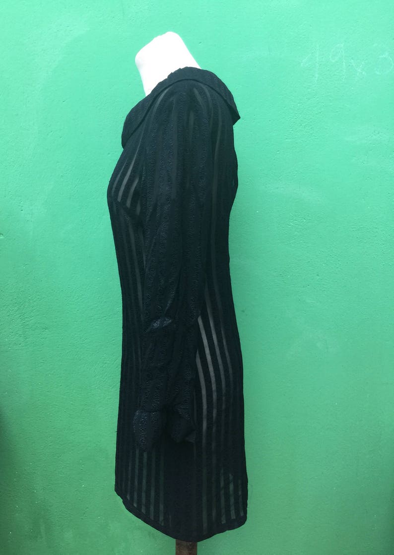 Made in Italy dress 70s sartorial dress 70s Mini Dress Sartorial MINI DRESS Sartorial dress Made in Italy Black Mini Dress