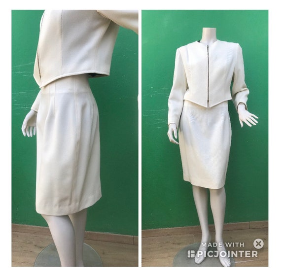 PACO RABANNE WOOL set | Vintage Cream wool set Pac