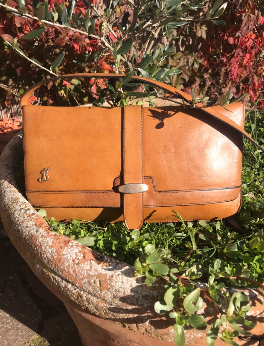 F/1 LEATHER VINTAGE BAG Baghette Leather Shoulder Bag Etsy