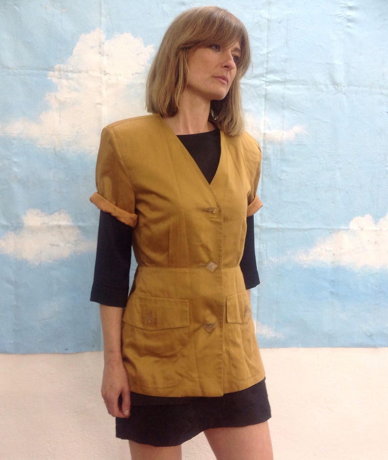 EMBROIDERED SAFARI JACKET Vintage Jacket Mimmina | Antonio Marras Embroidery Jacket 90s vintage blazer | 90s Blazer | Vintage Safari Jacket image 7