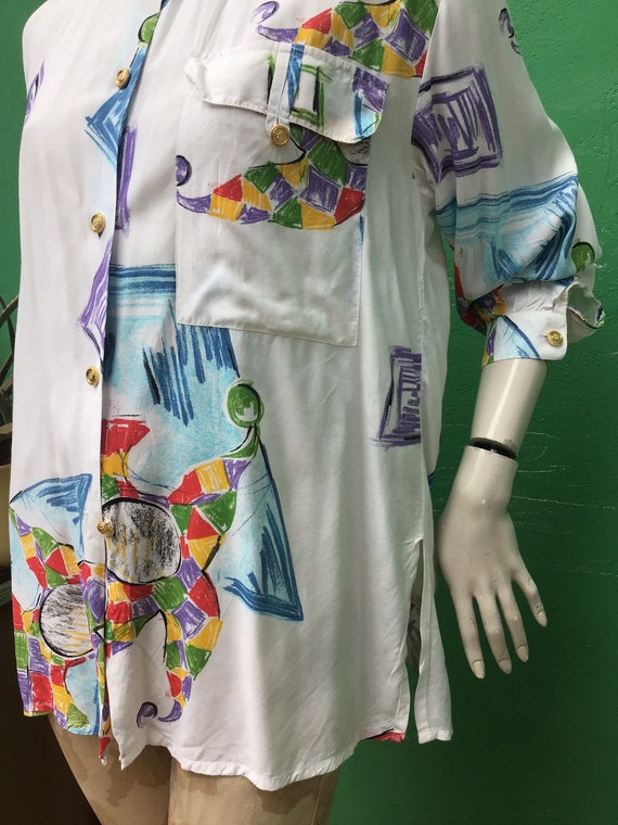 A/1 90s VINTAGE Shirt | Fashion Vintage Printed S… - image 10