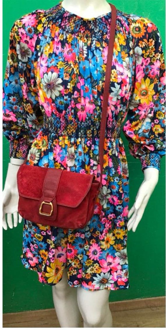 FLORAL VINTAGE DRESS| Vintage Floral dress| Tailored vintage dress| Fashion vintage dress| Handmade vintage Dress| mini Floral vintage Dress