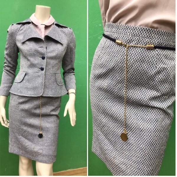 TAILORING WOMEN SET | Vintage tailleur | Handmade set tailleur| Vintage set|  | Skirt and jacket | 90s set | Luisa Firenze vintage