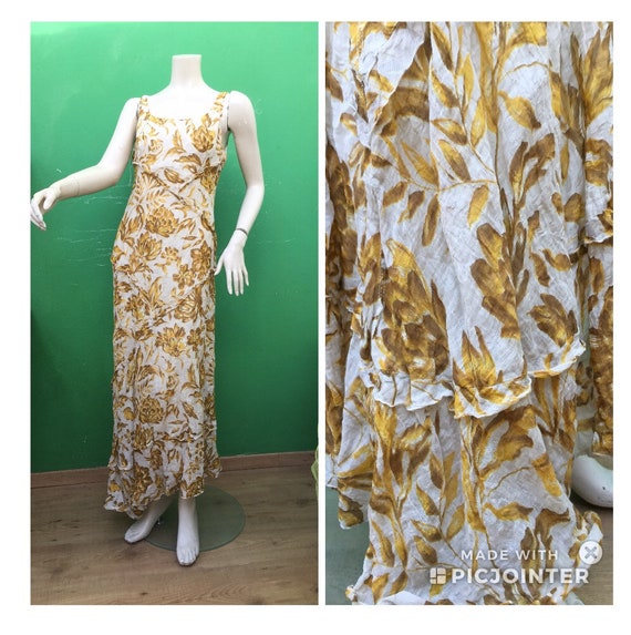Mariella Burani COTTON LONG FLORAL Dress Mariella