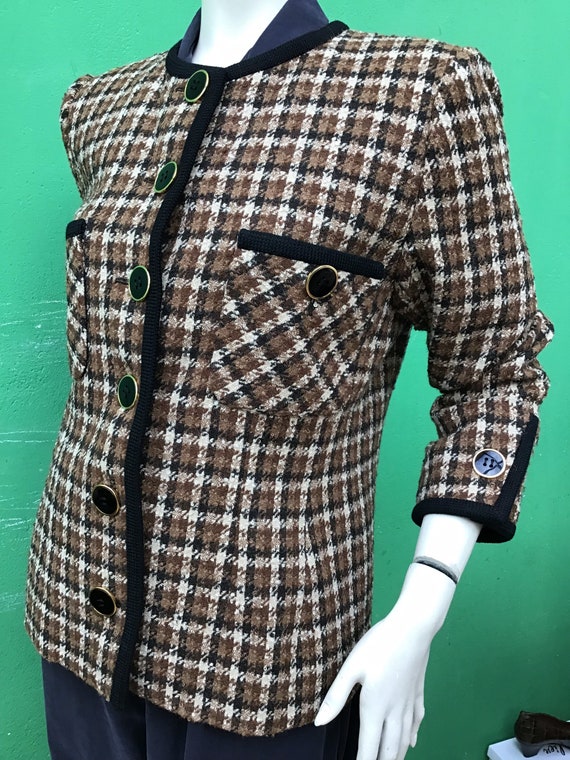 MARIO BORSATO-Wool Jacket | Piede de poule vintag… - image 1