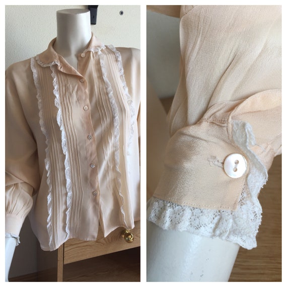 40s ANCIENT EMBROIDERED SILK Shirt ancient silk sh