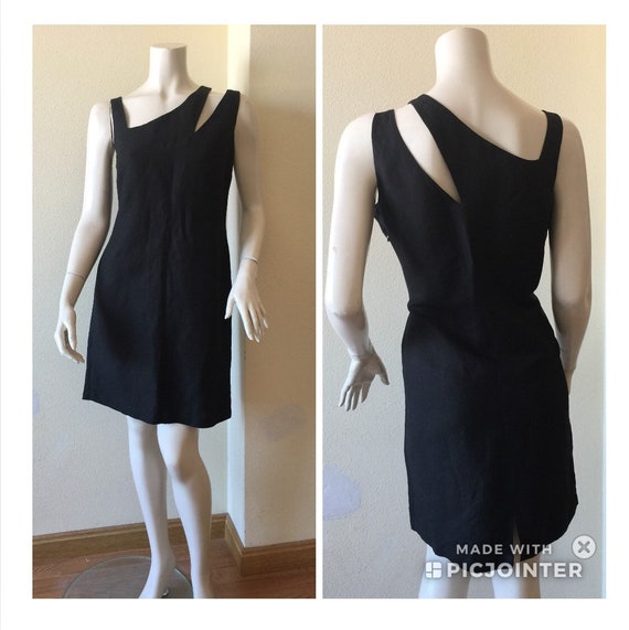 MARELLA LINEN BLACK Dress | Marella linen Mini dr… - image 2