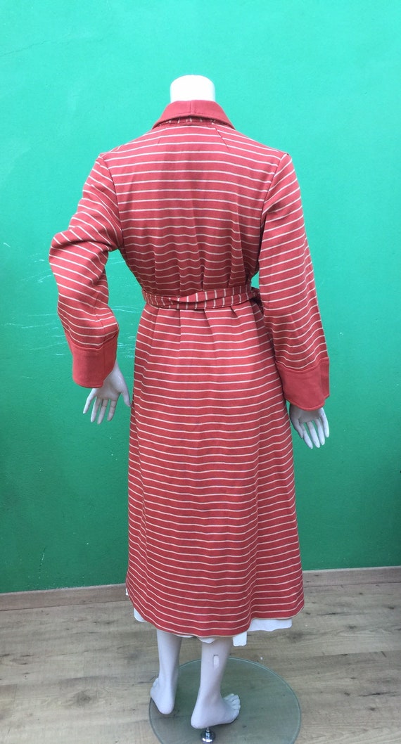 Striped dressing gown| Rust Striped dressing gown… - image 3