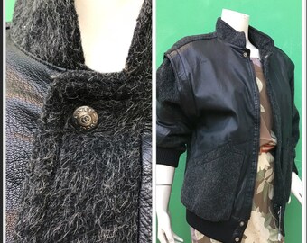 GUCCI WOOL/LEATHER Bomber| Rare Vintage Gucci Jacket| Luxury