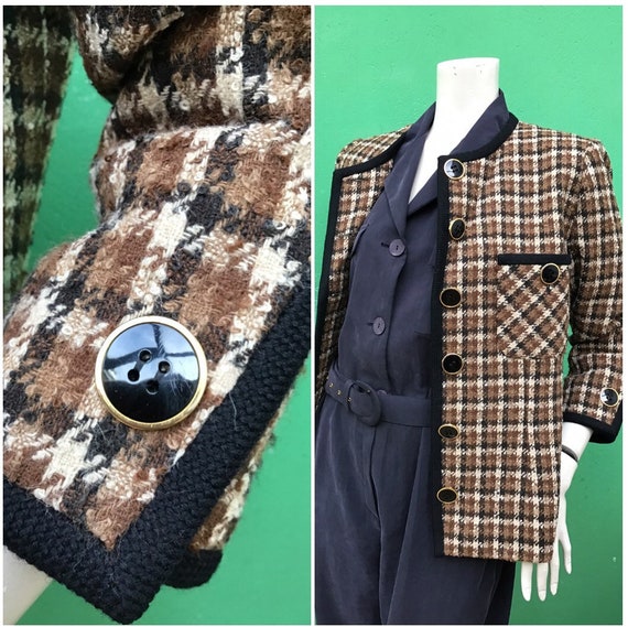 MARIO BORSATO-Wool Jacket | Piede de poule vintag… - image 3