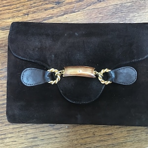 CARTERA VINTAGE GUCCI | Cartera de cuero Gucci l Cartera de cuero de los años 70 Gucci/billetera vintage de moda/ Chica de moda | Cartera orbital de Gucci