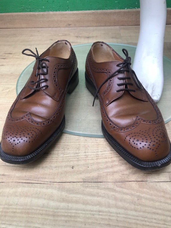 Ferragamo almond-toe leather derby shoes - Brown