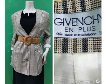 GIVENCHY WOLLBLAZER | Gestreifter Vintage-Blazer von Givenchy | Vintage Givenchy Jacke | Gestreifter Wollblazer | Gestreifter Wollblazer