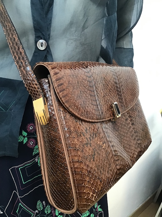 Snake Skin Handmade LUXURY VINTAGE BAG | 90s Shoulderbag Snake Skin Handmade LUXURY VINTAGE BAG | 90s Shoulderbag
