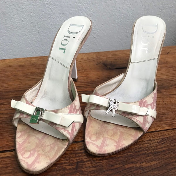 CHRISTIAN DIOR-SABOT Monogram brand | 38 Sabot | Fashion Vintage Christian Dior | Christian Dior vintage sandals