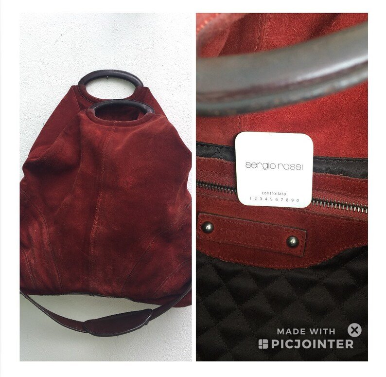Sergio Sac Daim Epaule En Cuir BourguignonEtsy Rossi wP0kXO8n