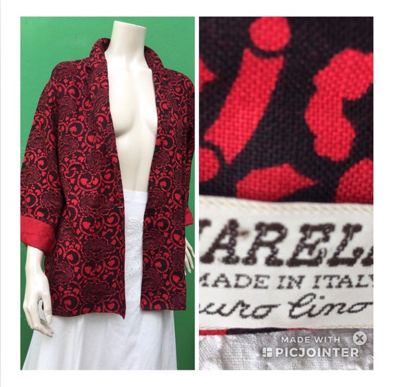 MARELLA LINEN BLAZER Vintage Kimono Marella Fashio