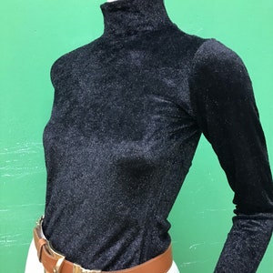 a/1 GLITTER BLACK VELVET Shirt| Vintage Velvet Turtleneck | Fashion 80s turtleneck| vintage turtleneck| glitter velvet turtleneck| fashionab