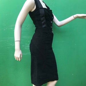 ALEXANDER MCQUEEN BLACK Cotton Dress | Fashion Vintage Alexander McQueen |Luxury cotton dress | Gotik Luxury dress| vintage Alexander McQuee