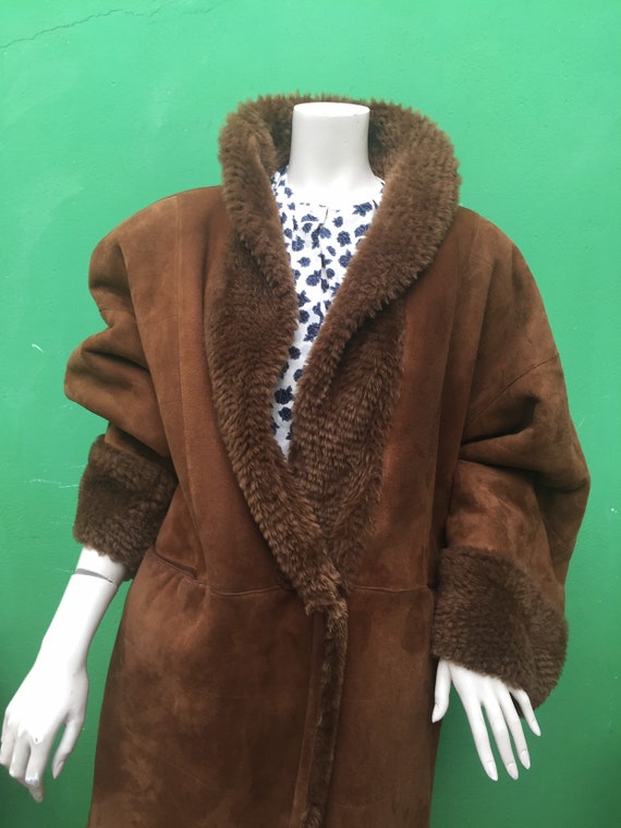 FENDI GIACCONE Brown Sherling Fendi Vintage sherli
