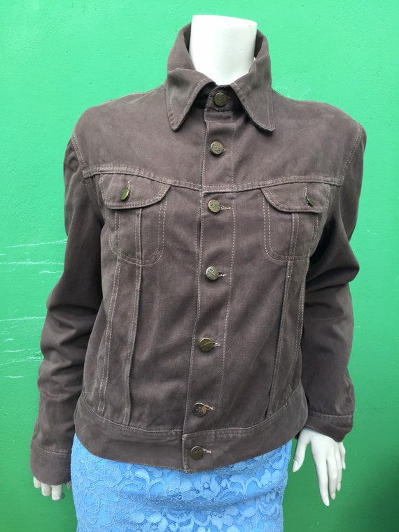 90s COTTON VINTAGE JACKET | Fashion vintage Brown… - image 1