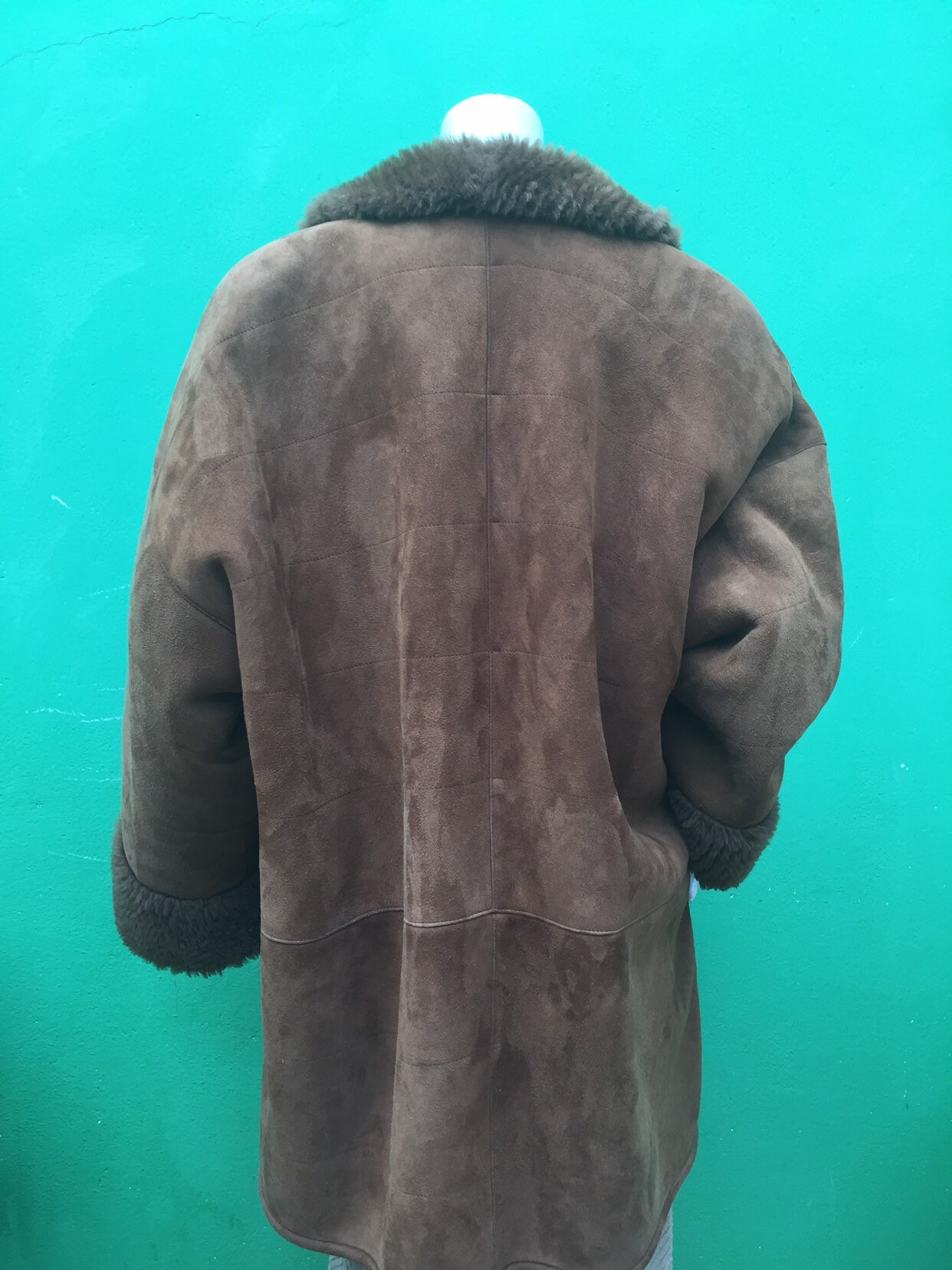 FENDI LEATHER COAT |sherling Brown Leather Fendi | Vintage