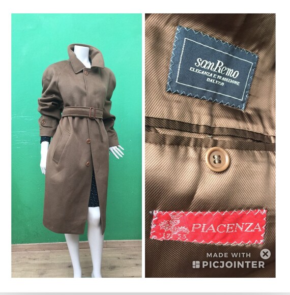 CAMEL COAT CACHEMIRE Camel wool coat Vintage wool