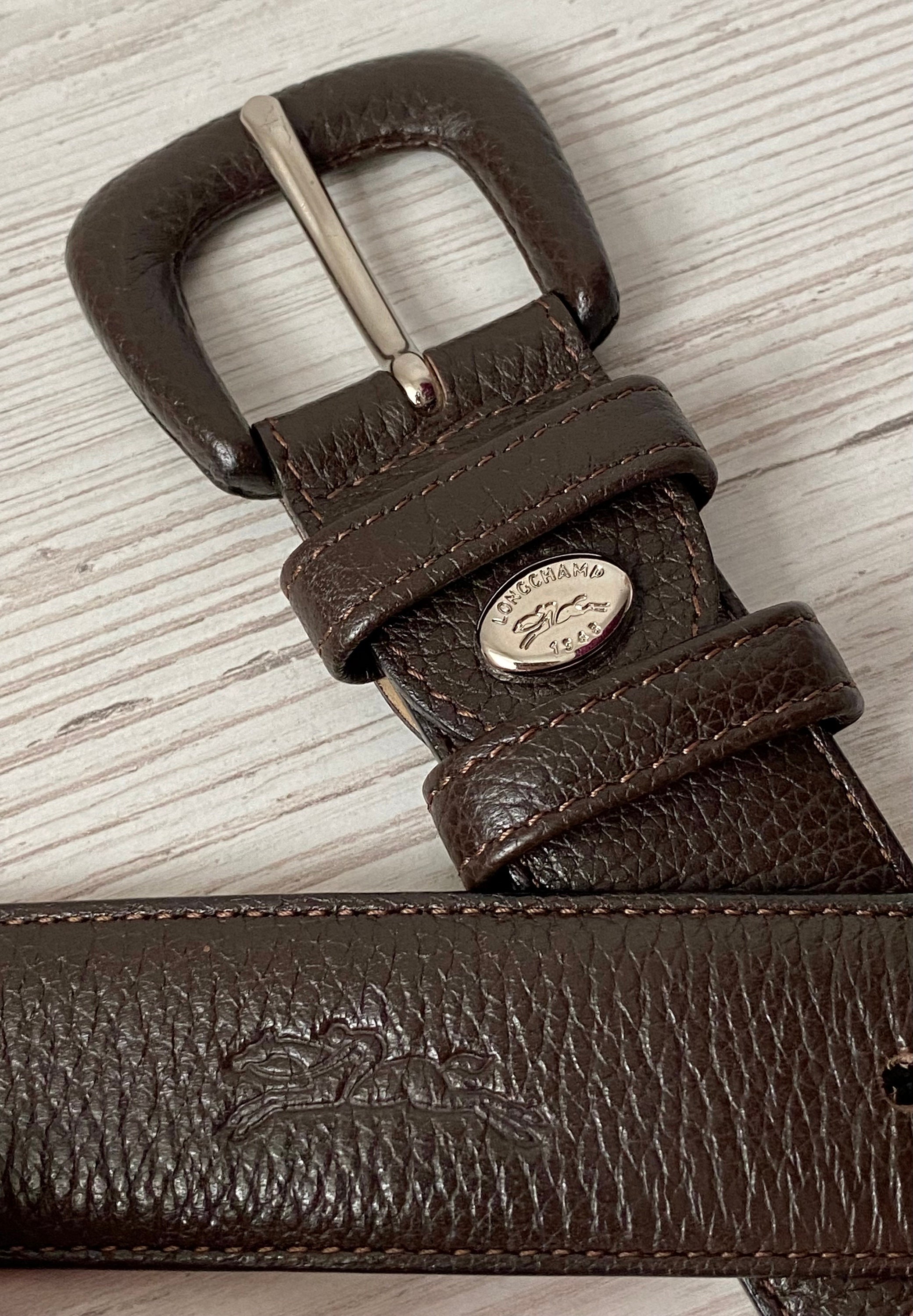 LONGCHAMP Paris Belt 8310 Genuine Leather Made in France Woman Man LONGCHAMP Paris Belt 8310 Genuine Leather Made in France Woman Man
