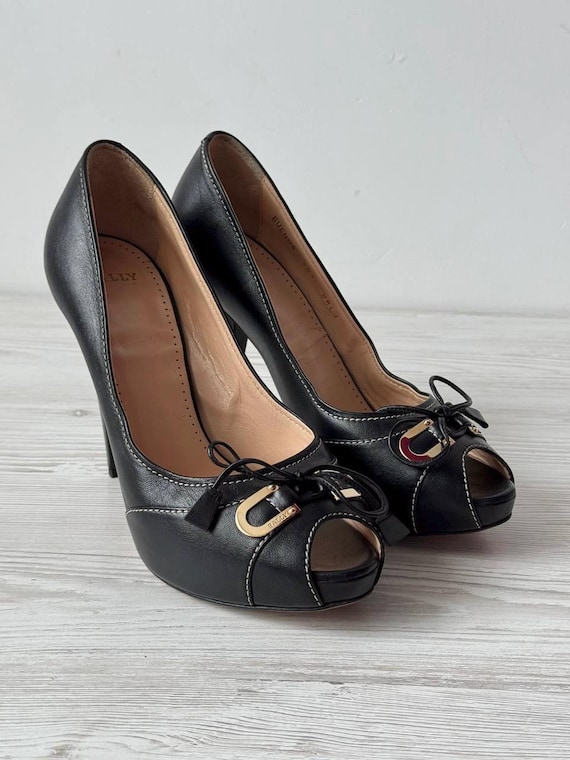 BALLY Switzerland Vintage Buenos Heels Flats Loafers Leather  display picture 1