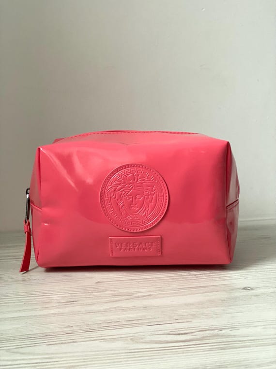 Versace Parfums Large Beaute Cosmetic Toilet Bag Pouch Luxury Pink