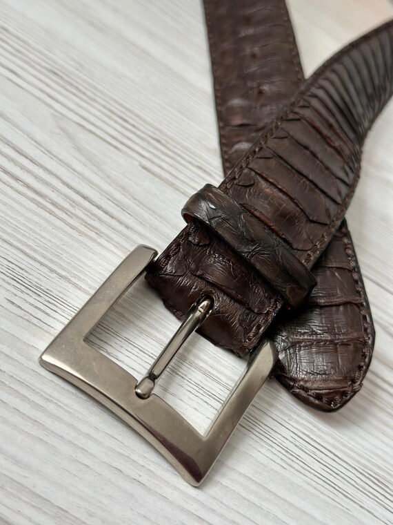 REPTILE ‘S HOUSE Python Belt with Buckle Genuine … - image 6