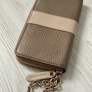 See by Chloe Long Wallet Frauen aus echtem Leder beige сolor
