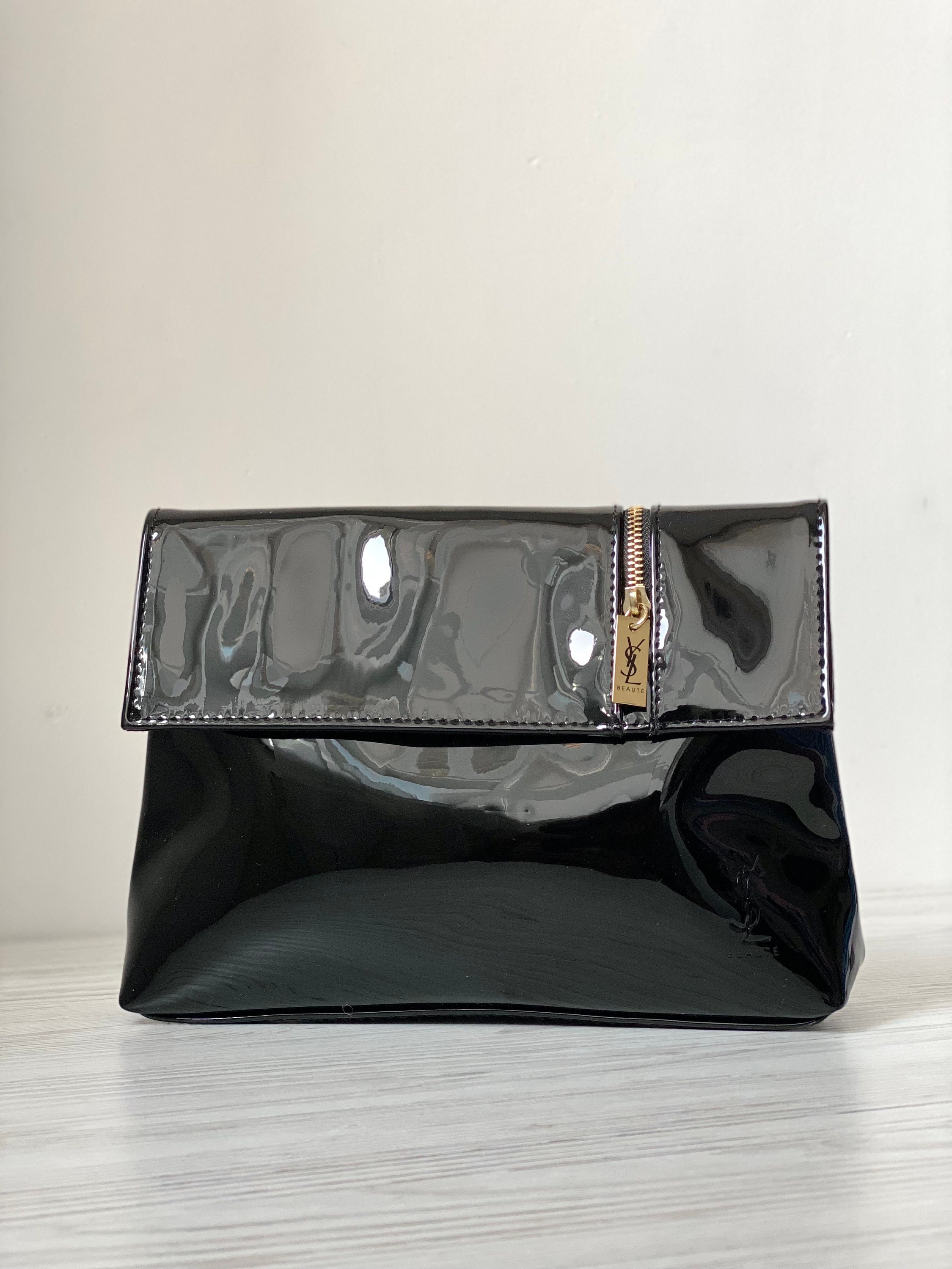 YSL Cosmetic Bag- Clutch Makeup- Pouch  Ysl cosmetics, Makeup pouch, Makeup  travel pouch