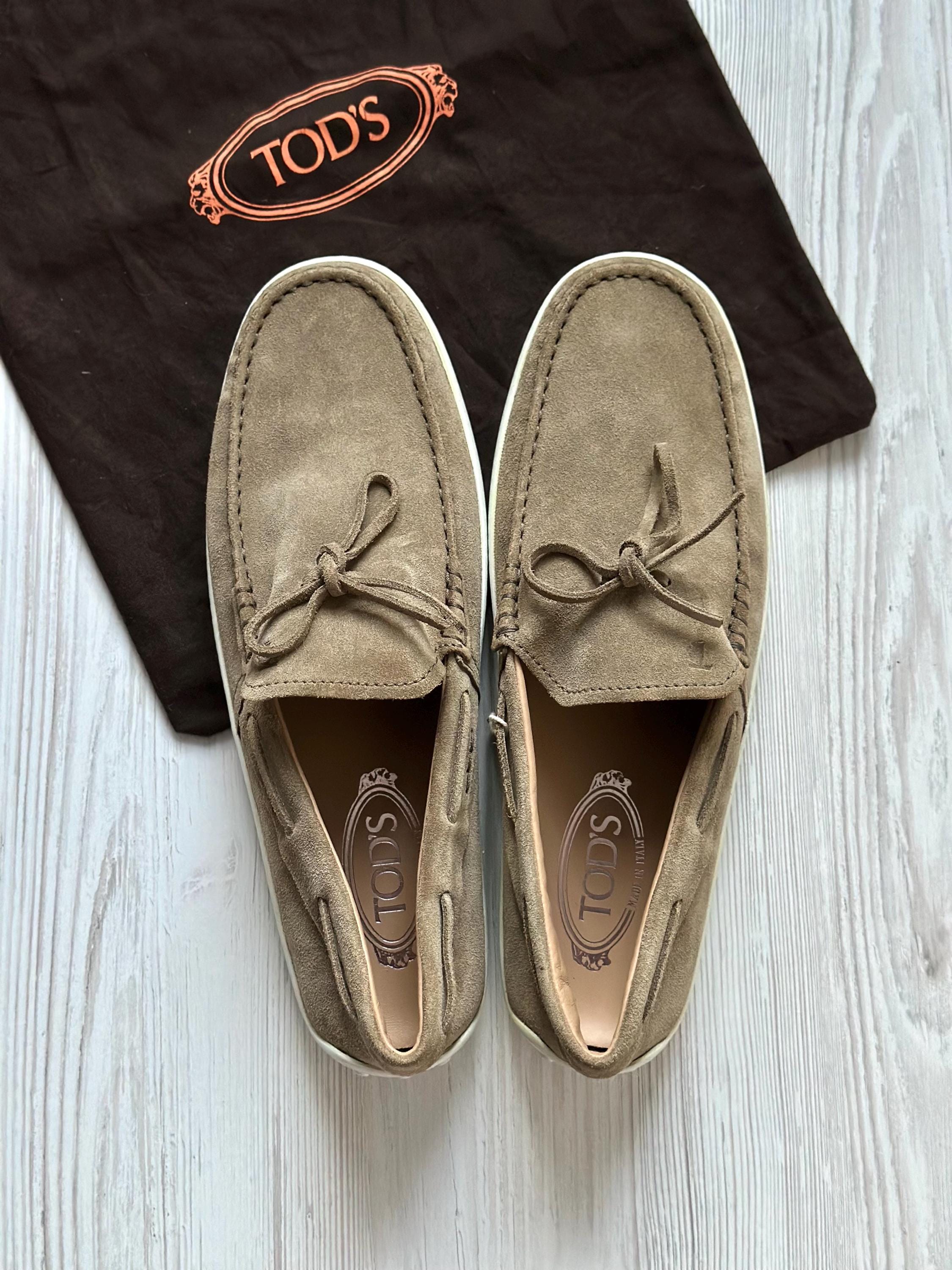 Men’s Todd’s suede loafers size 9.5 made in Italy Beige Suede Loafers - Tod main image 2
