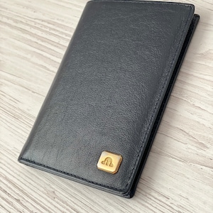 Maurice Lacroix Wallet Genuine dark blue Leather Vintage