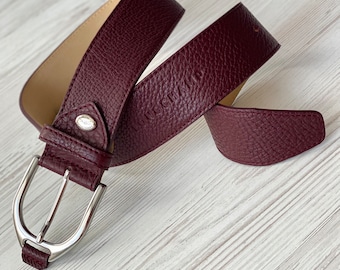 Longchamp Vintage Brown Leather Belt - Etsy display picture 1