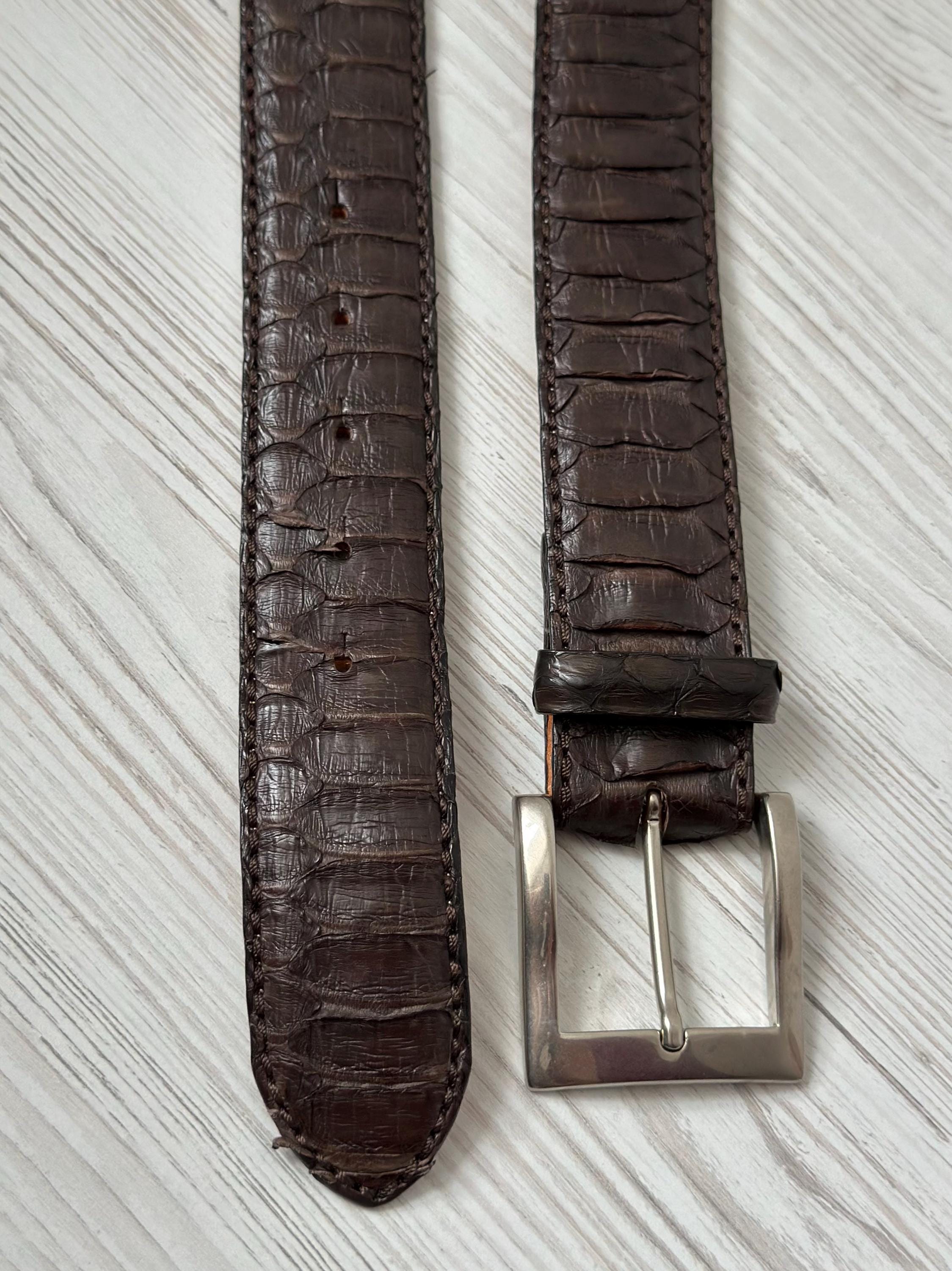 Reptile’s House Genuine Python Leather Snakeskin Belt Union Jack Crown Buckle REPTILE  main image 3