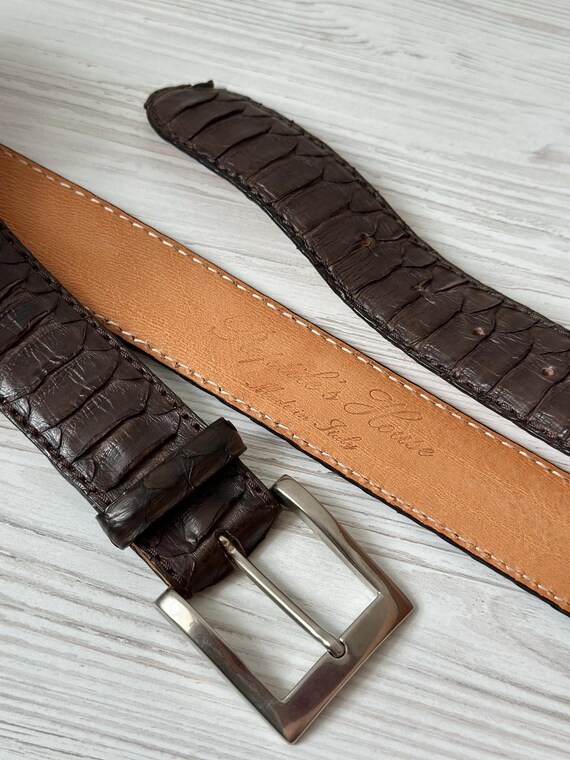 REPTILE ‘S HOUSE Python Belt with Buckle Genuine … - image 2